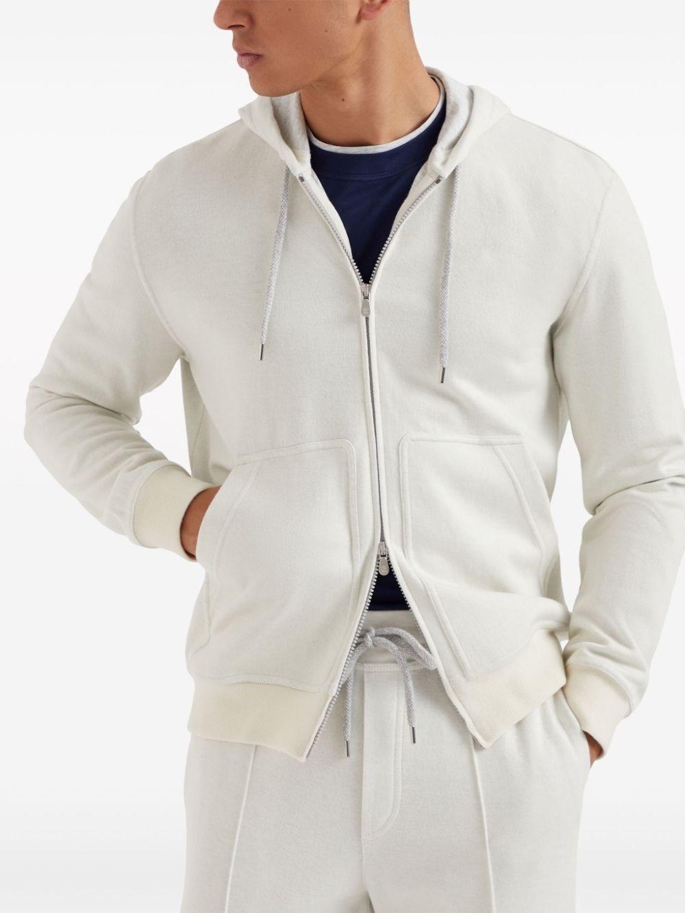 Brunello cucinelli Hooded Sweatshirt With Zipper Economico