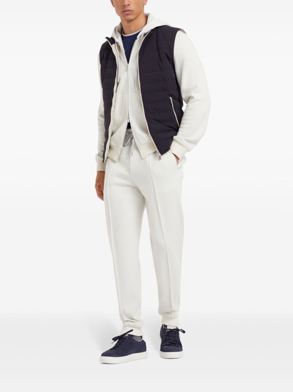 Brunello cucinelli Pants With Crête Detail And Elasticated Zipper Cuffs Online