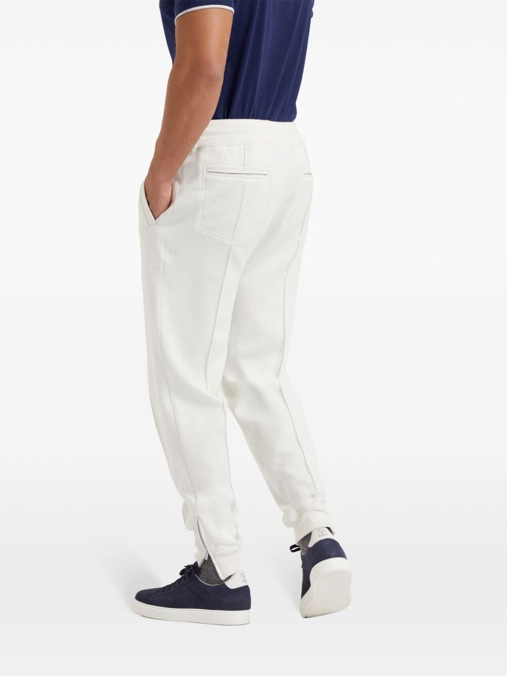 Brunello cucinelli Pants With Crête Detail And Elasticated Zipper Cuffs Online