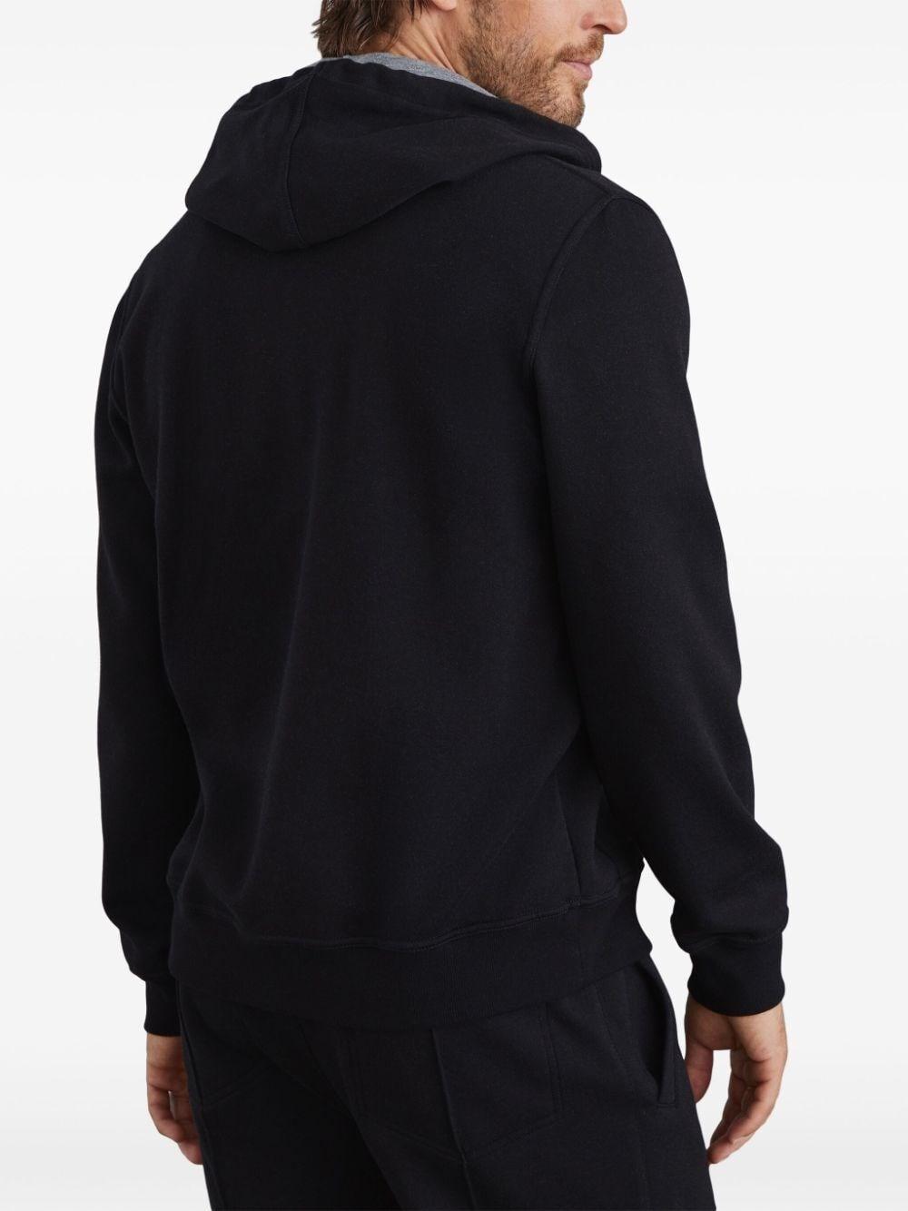 Brunello cucinelli Hooded Sweatshirt With Zipper And Print Outlet