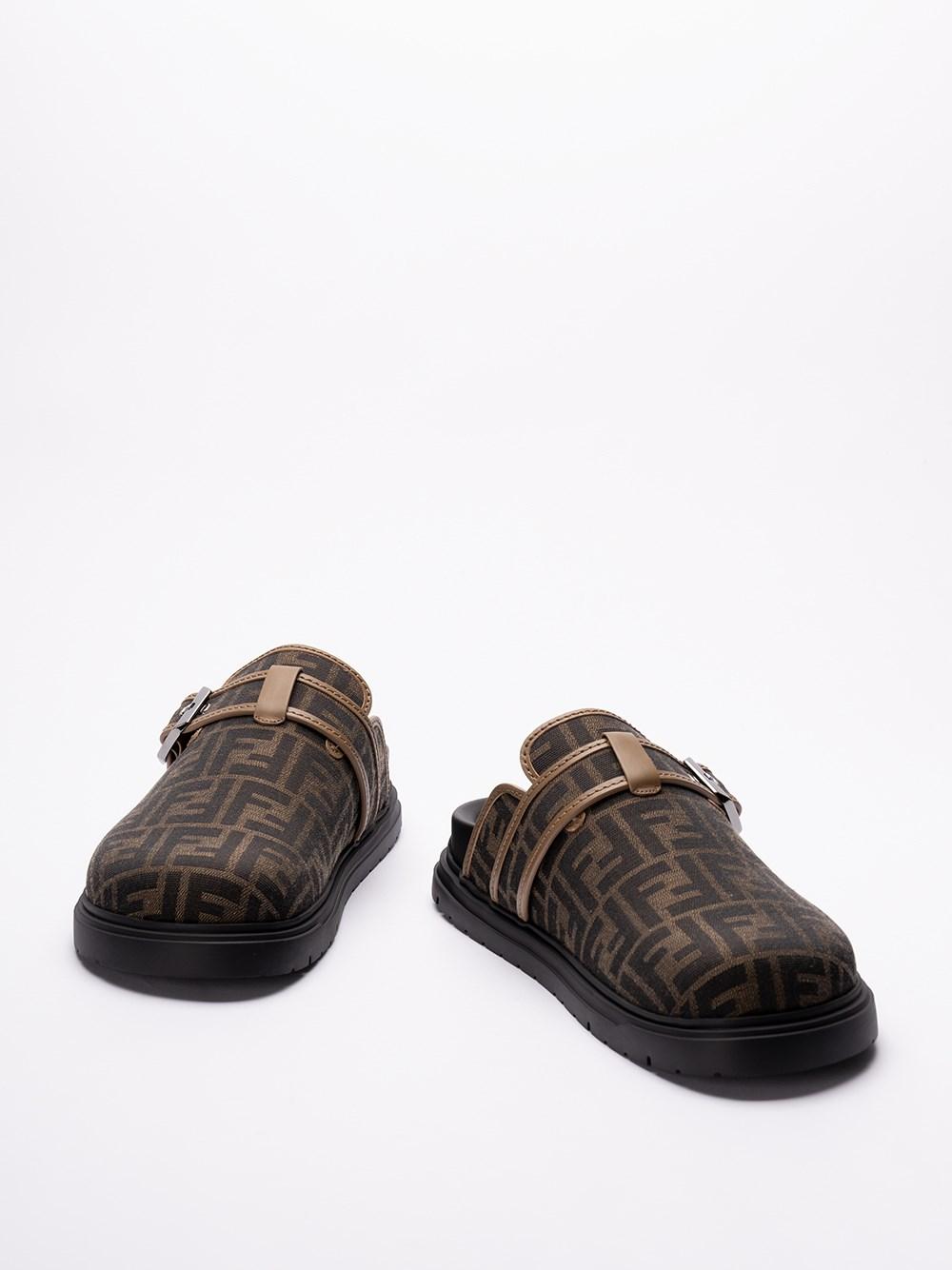 Fendi `Jacquard FF` Sabots Italy