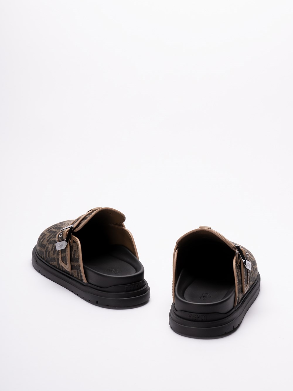 Fendi `Jacquard FF` Sabots Italy