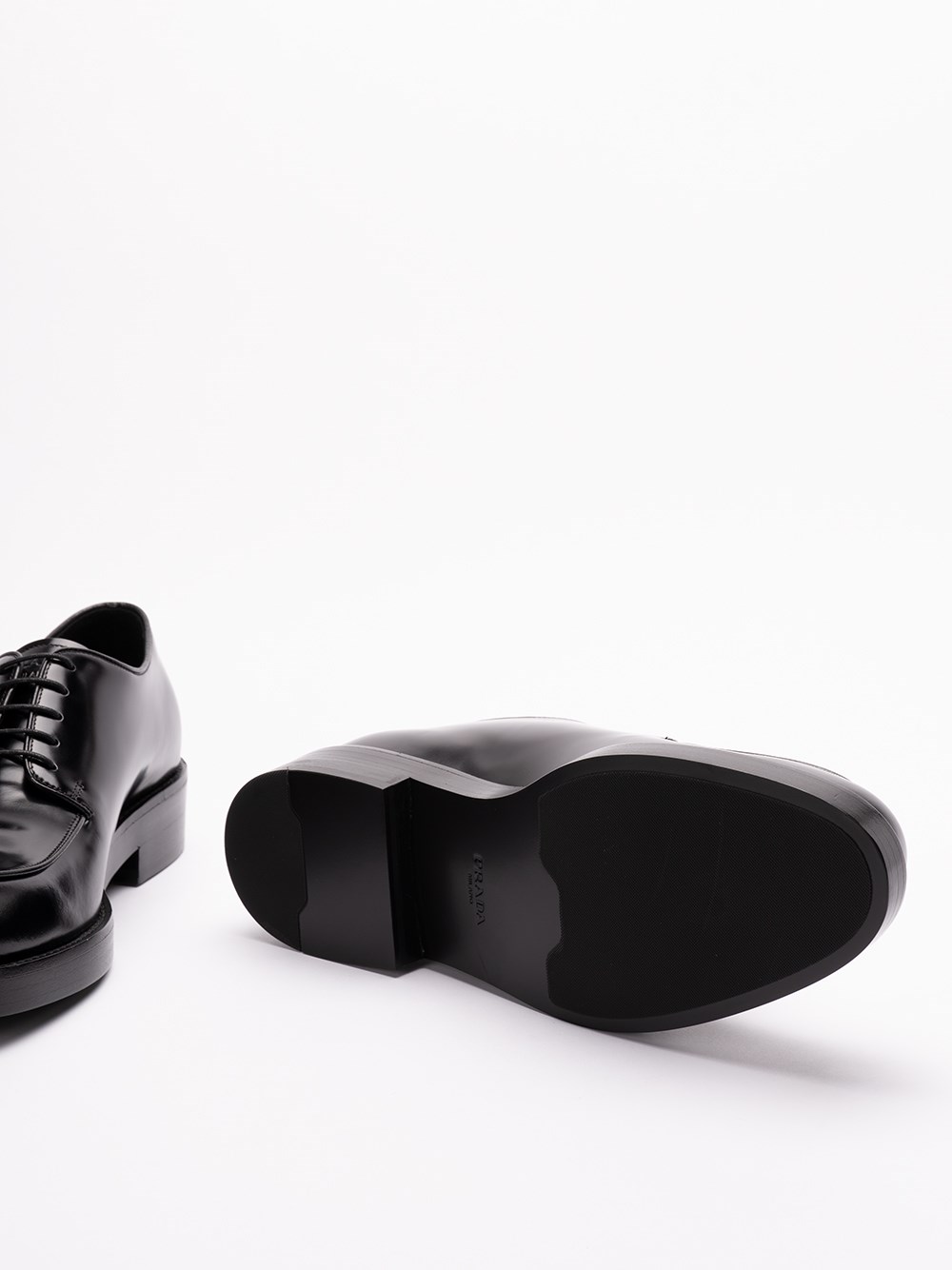 Prada Brushed Leather Derby Shoes Prezzo Ridotto