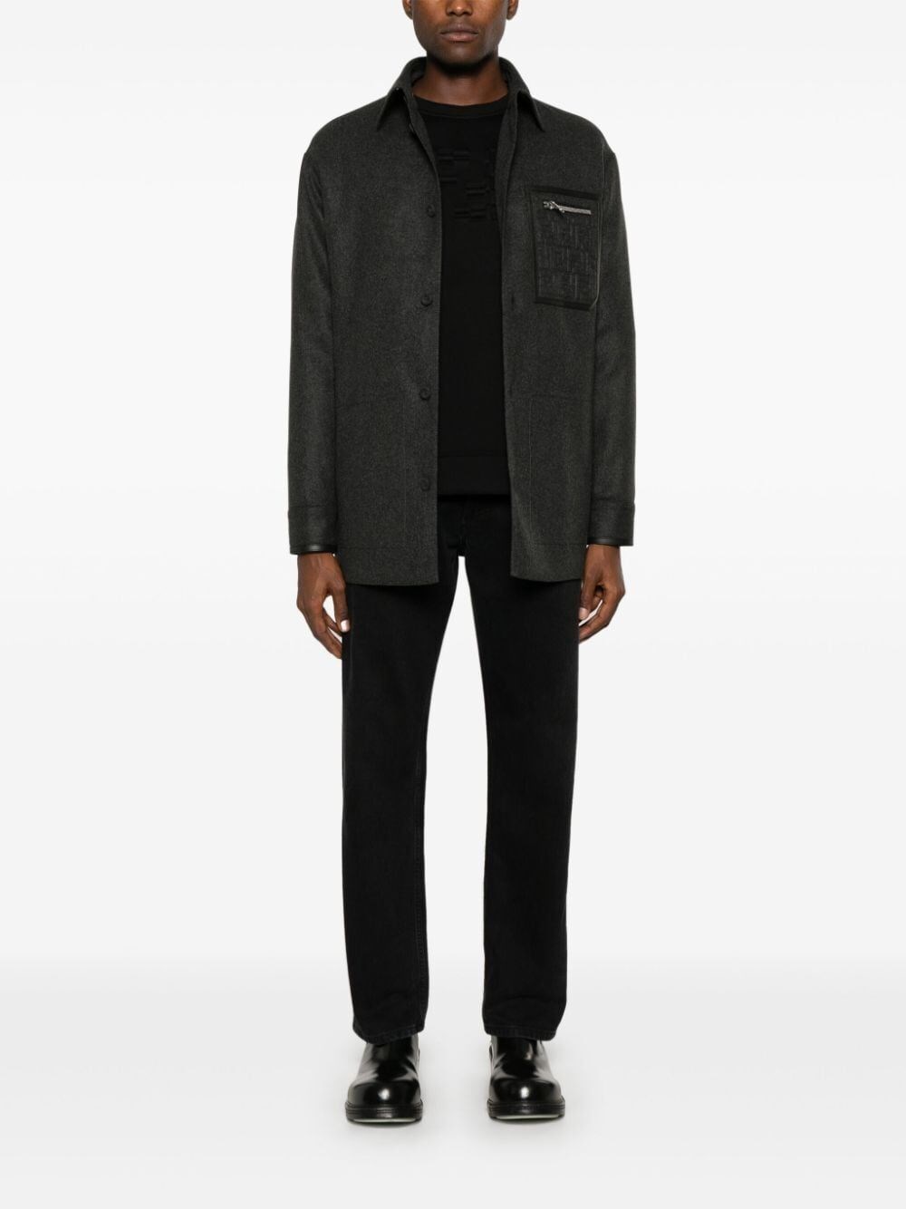 Fendi `FF` Embossed Jacket Novità