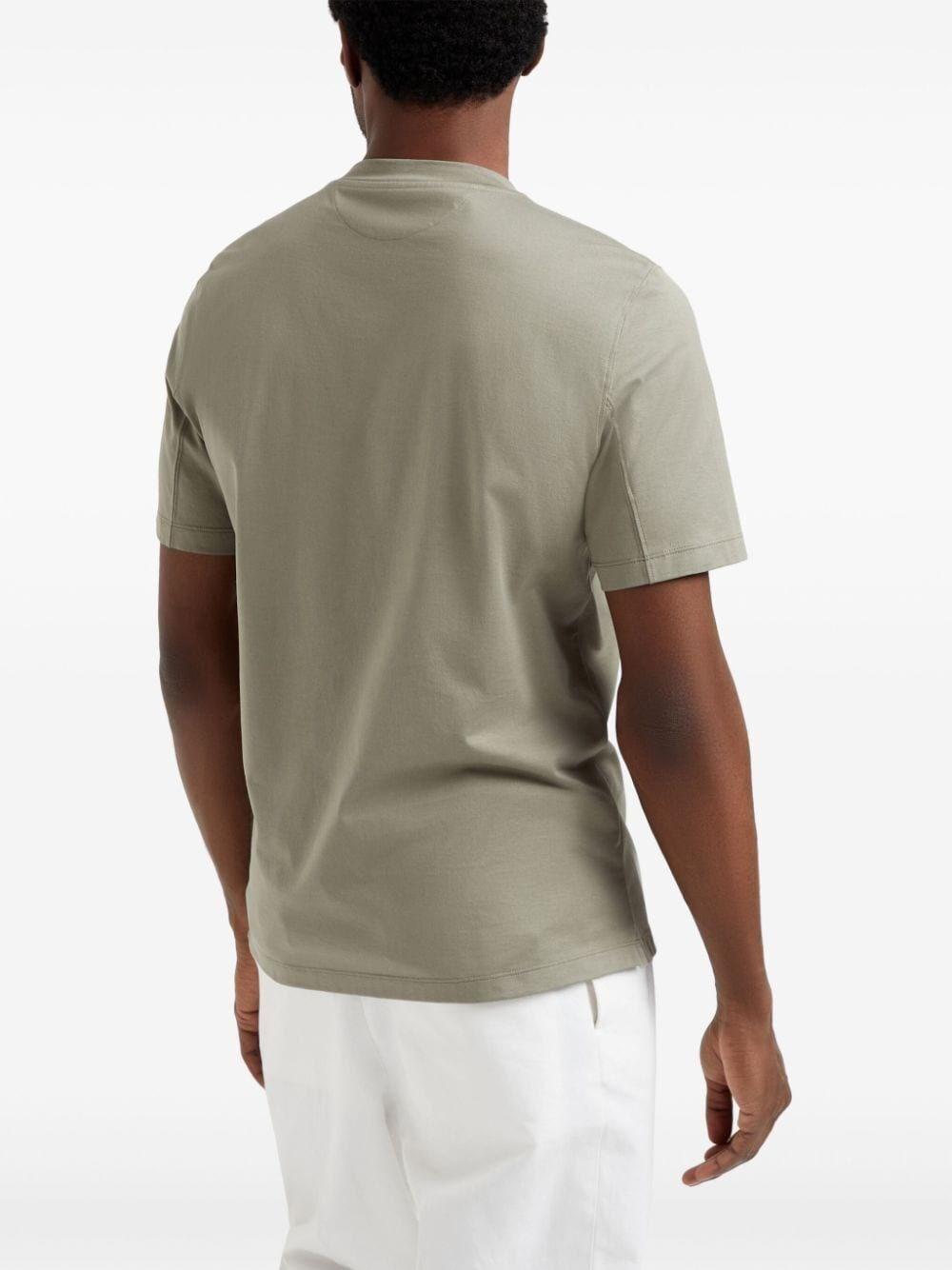 Brunello cucinelli Crew-Neck T-Shirt With Printed Logo Offerte