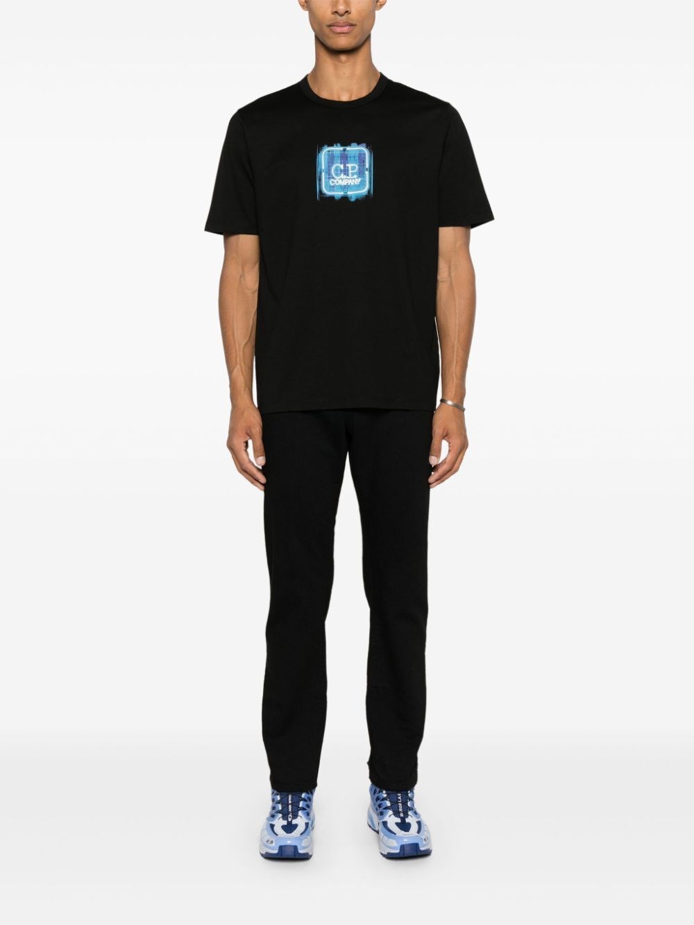 C.p. company `Metropolis Series` Embossed Logo Badge T-Shirt Nuova