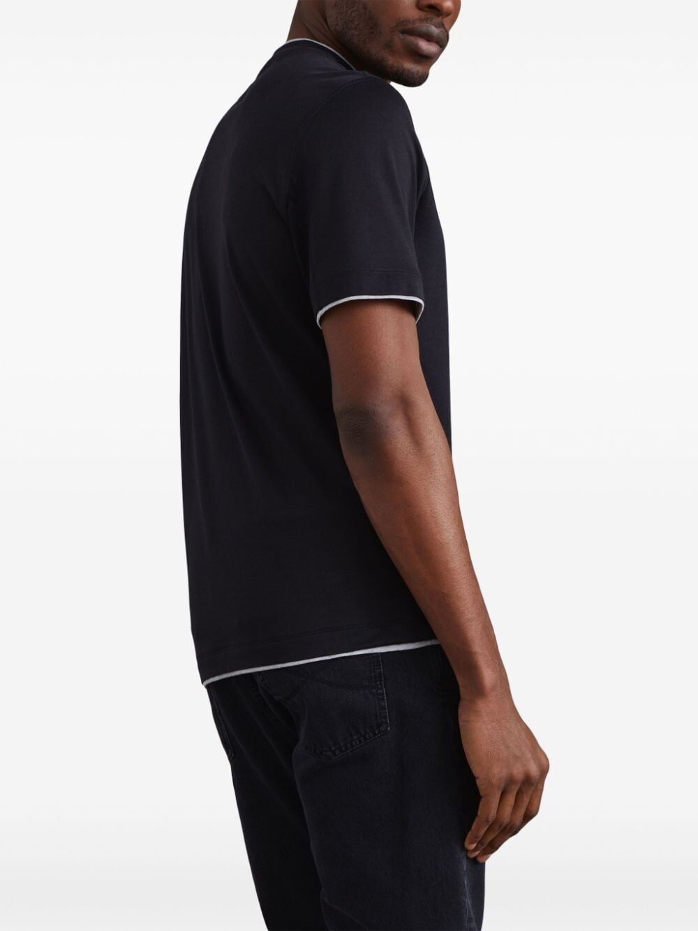 Brunello cucinelli Crew Neck T-Shirt With Faux-Layering Spedizione Gratuita