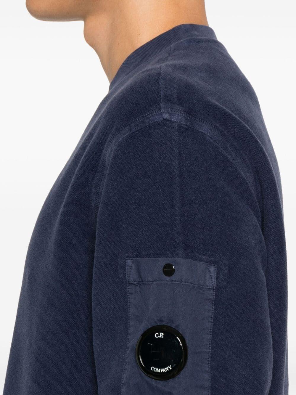 C.p. company `Brushed Emerized Diagonal Fleece` Crew-Neck Sweatshirt Promozione Limitata