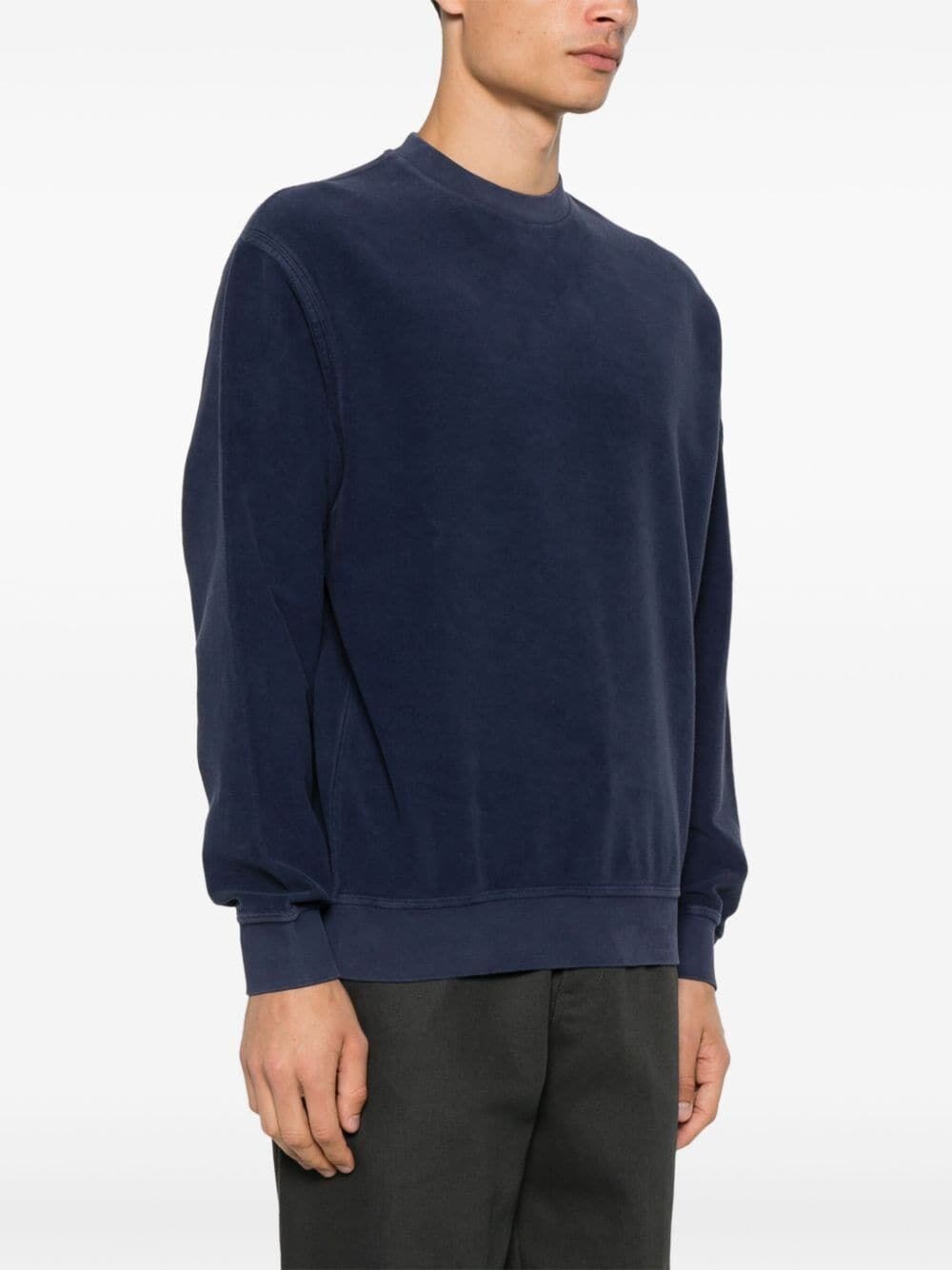 C.p. company `Brushed Emerized Diagonal Fleece` Crew-Neck Sweatshirt Promozione Limitata