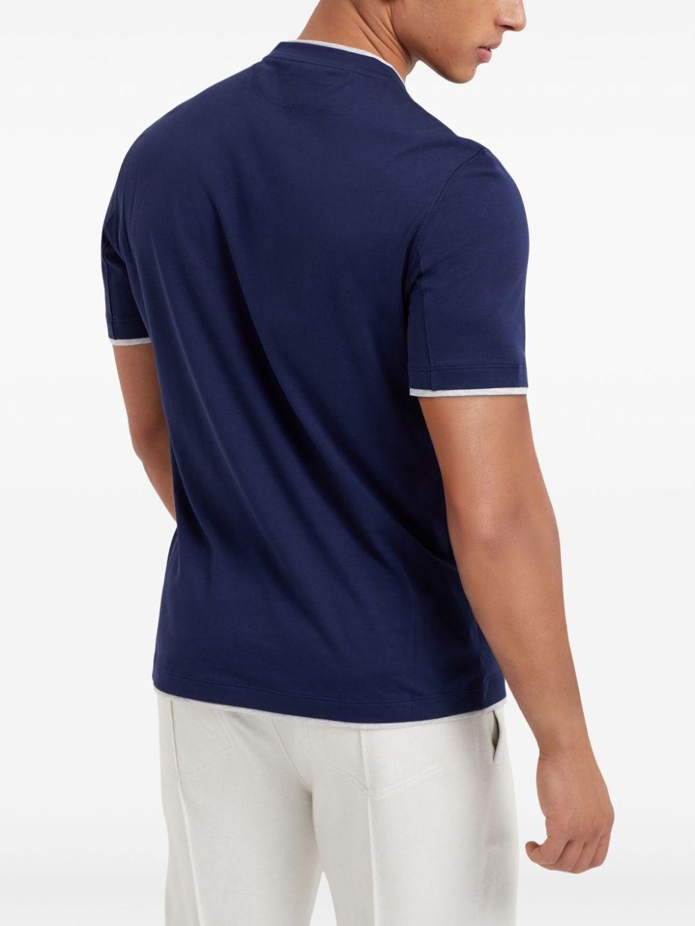 Brunello cucinelli Crew-Neck T-Shirt With Faux-Layering Fino Al -60%