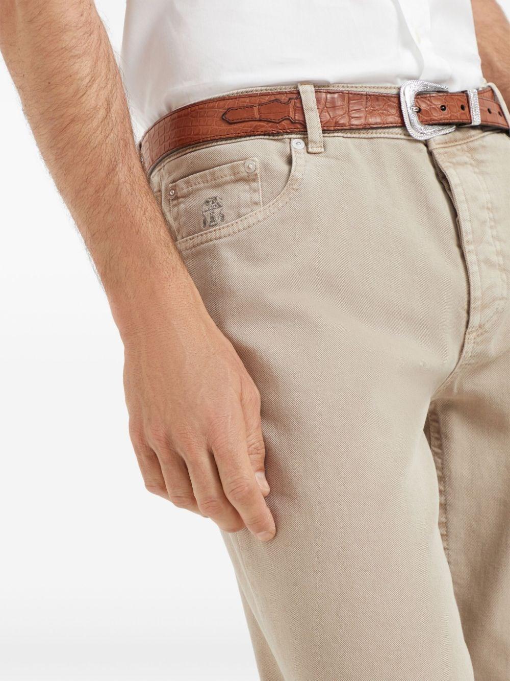 Brunello cucinelli Denim Traditional Fit Five-Pocket Pants Shopping Online