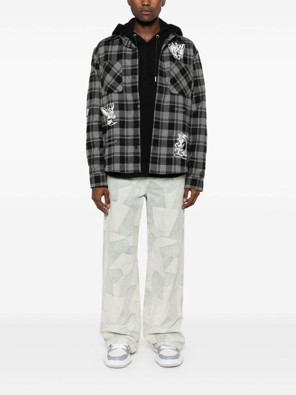Off white `Character` Check Flannel Shirt Offerta Anniversario