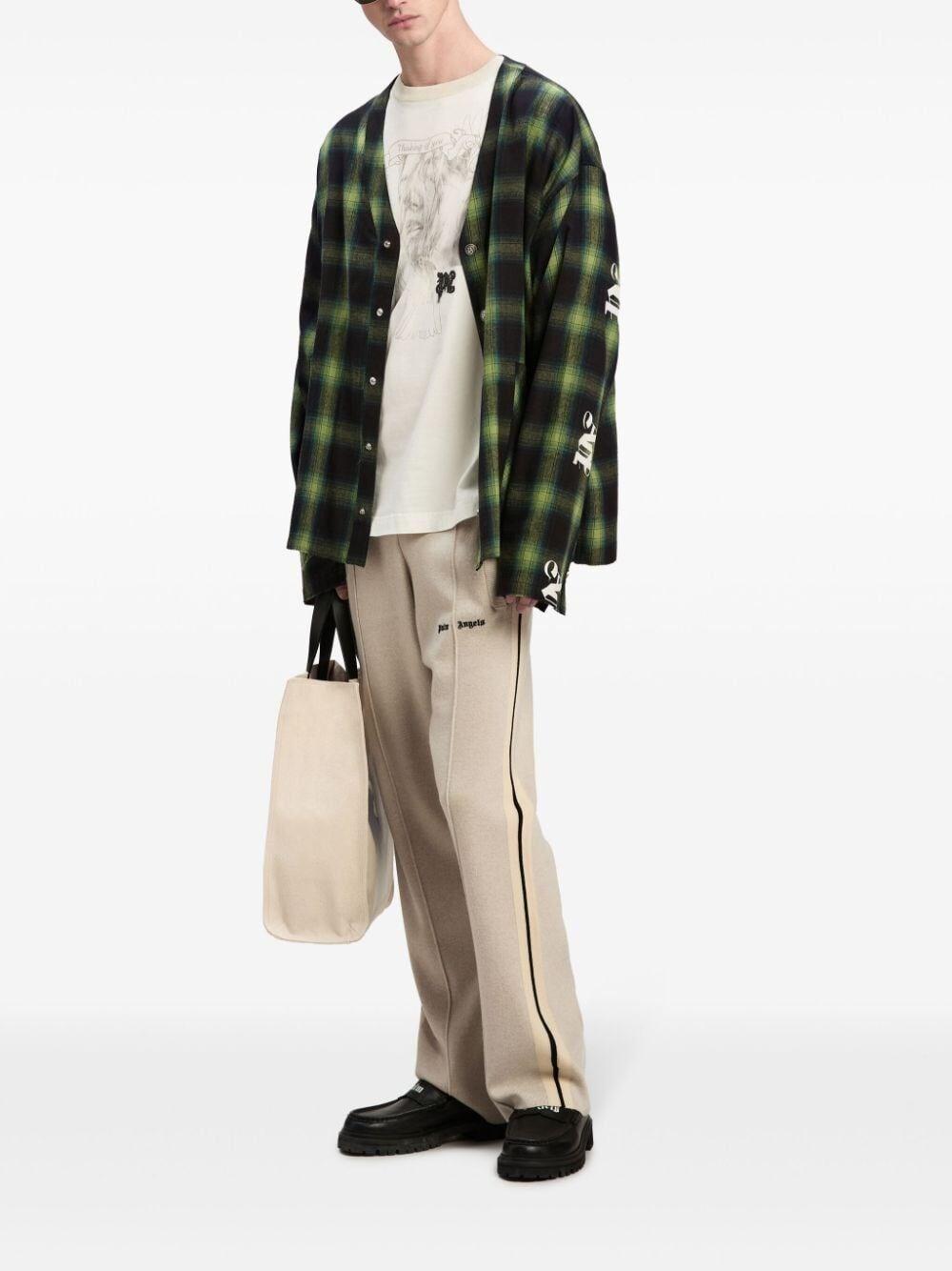 Palm angels `Classic Logo` Knit Track Pants In Linea