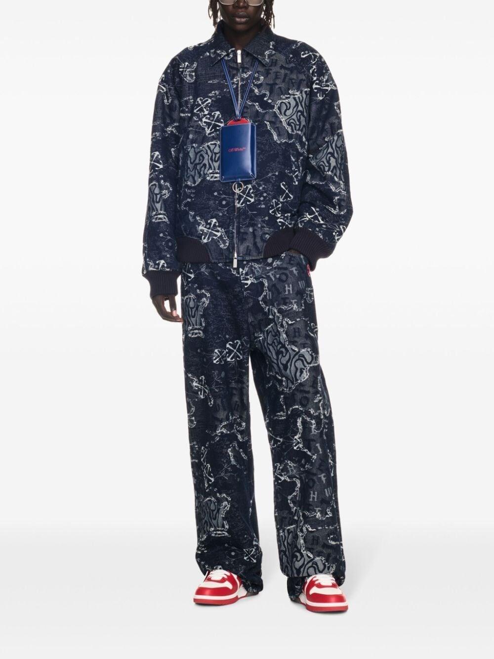 Off white `Camo` Straight Jeans Promozione