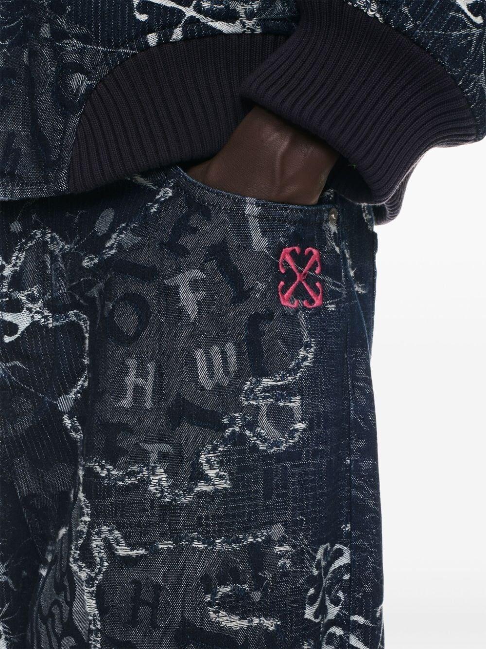 Off white `Camo` Straight Jeans Promozione