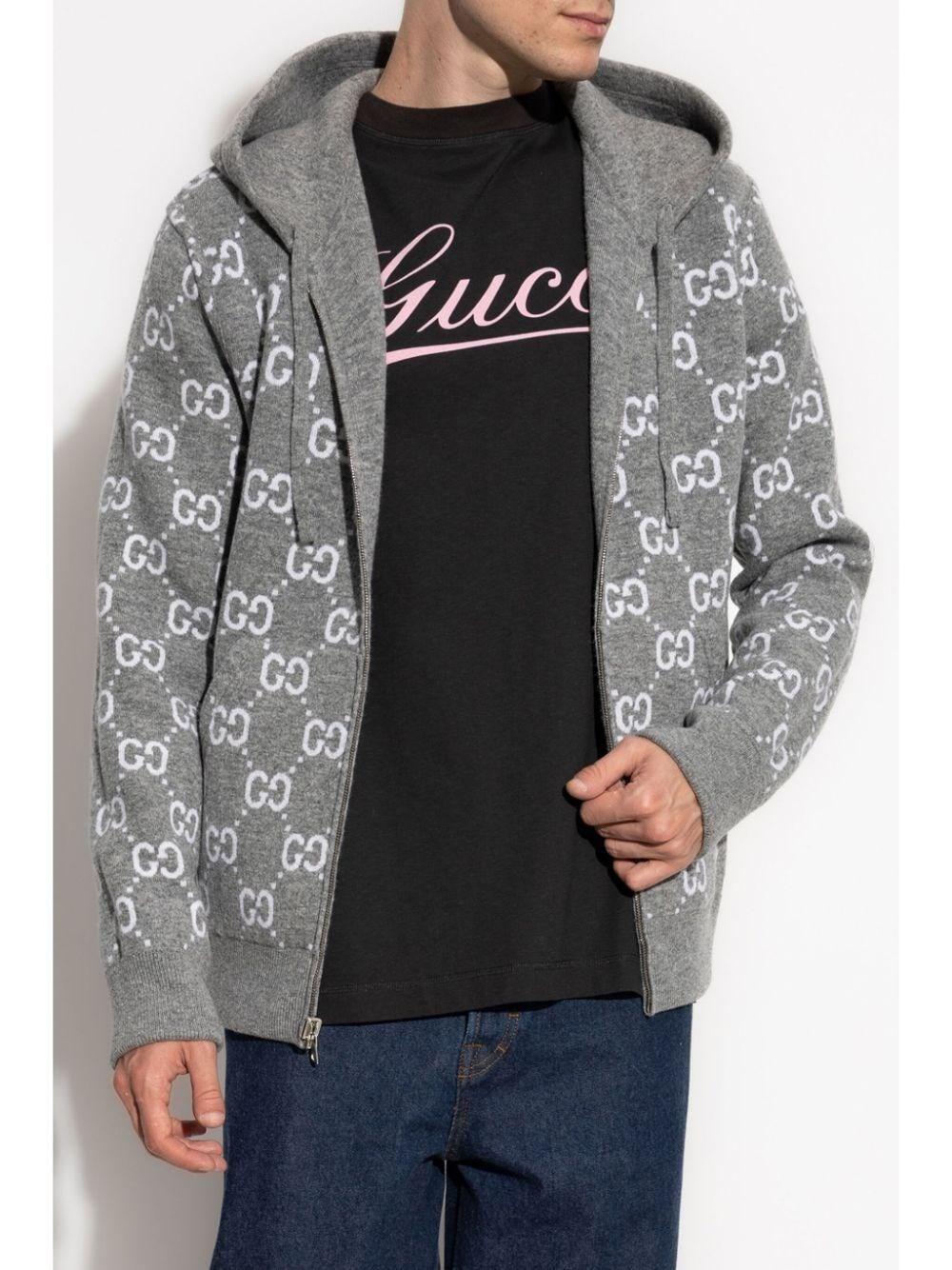 Gucci `Double GG` Full-Zip Hoodie Offerta