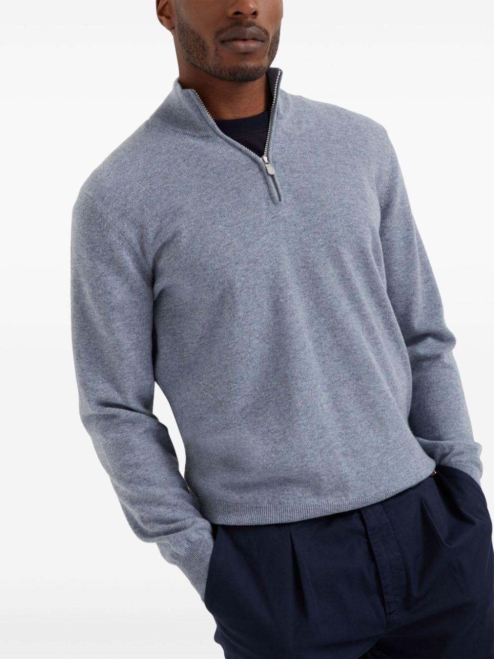 Brunello cucinelli Turtle-Neck Sweater With Zipper Sconto
