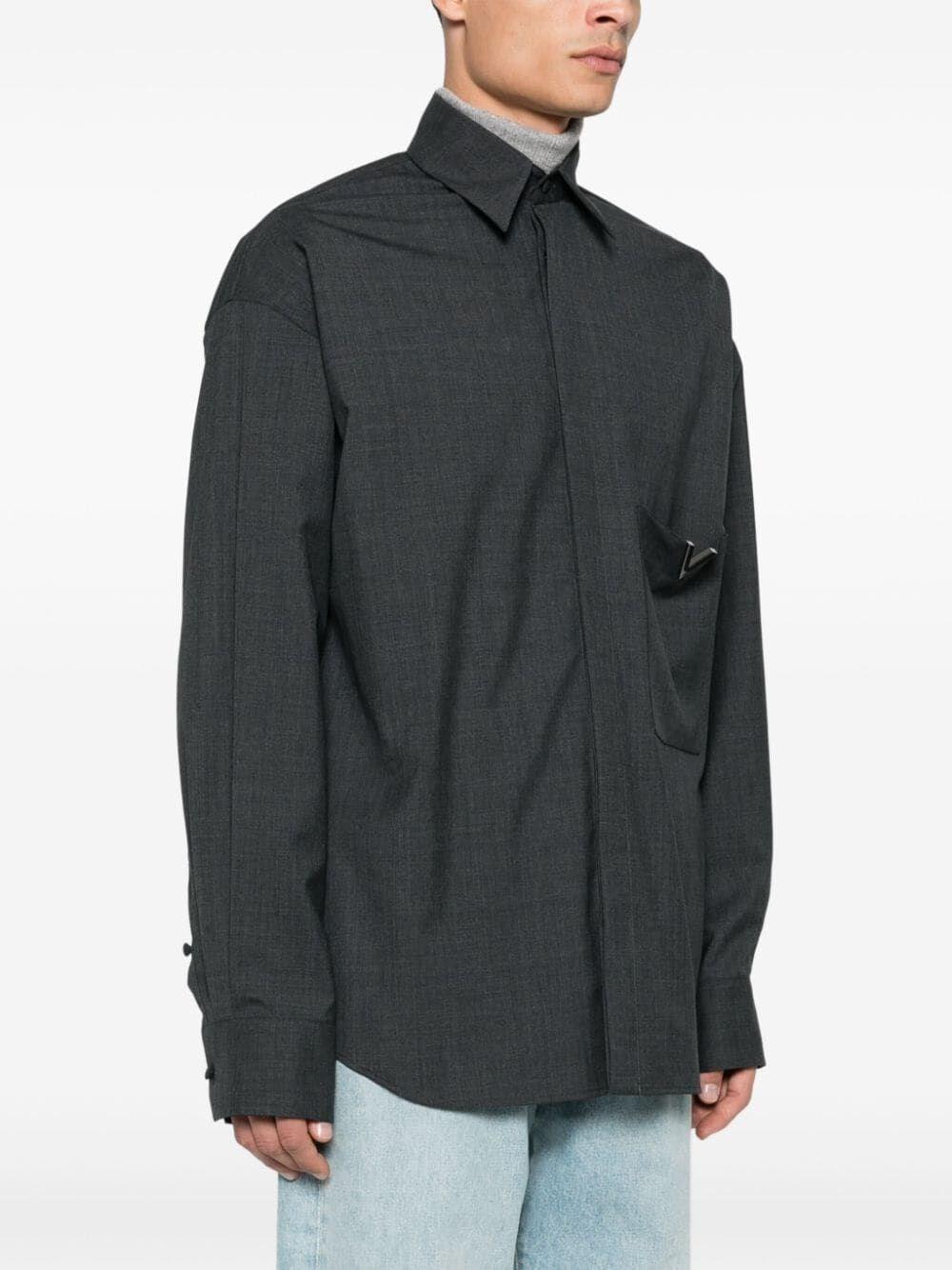 Valentino garavani `V Detail` Long Sleeve Shirt Moda