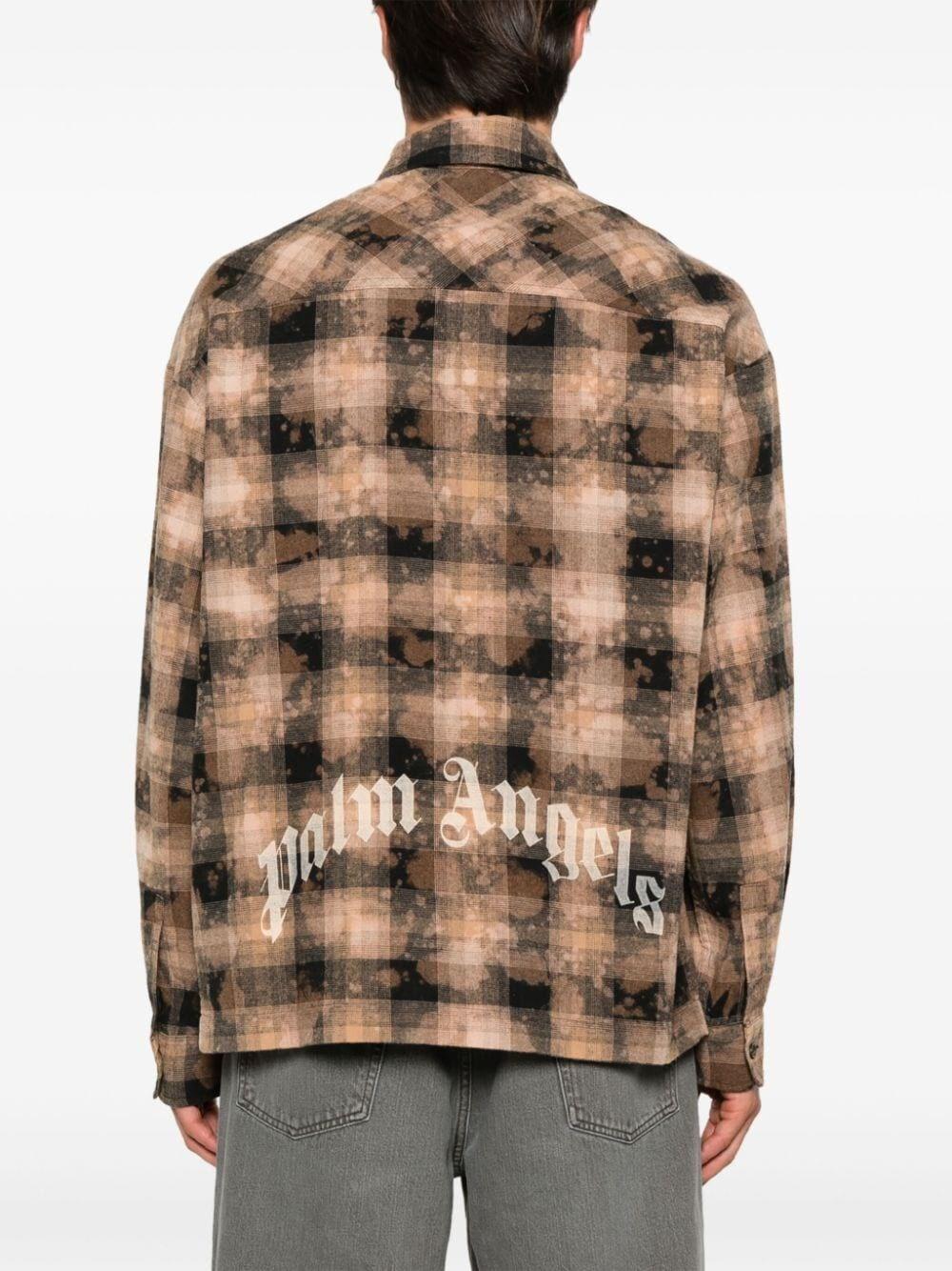 Palm angels `Curved Logo` Check Shirt I Più Venduti