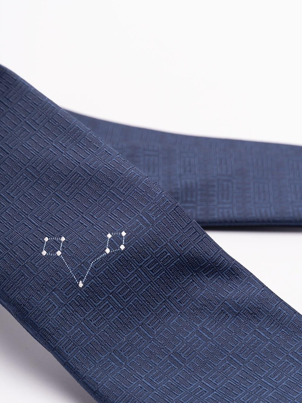 Elios Silk Tie with Zodiac Sign Moda