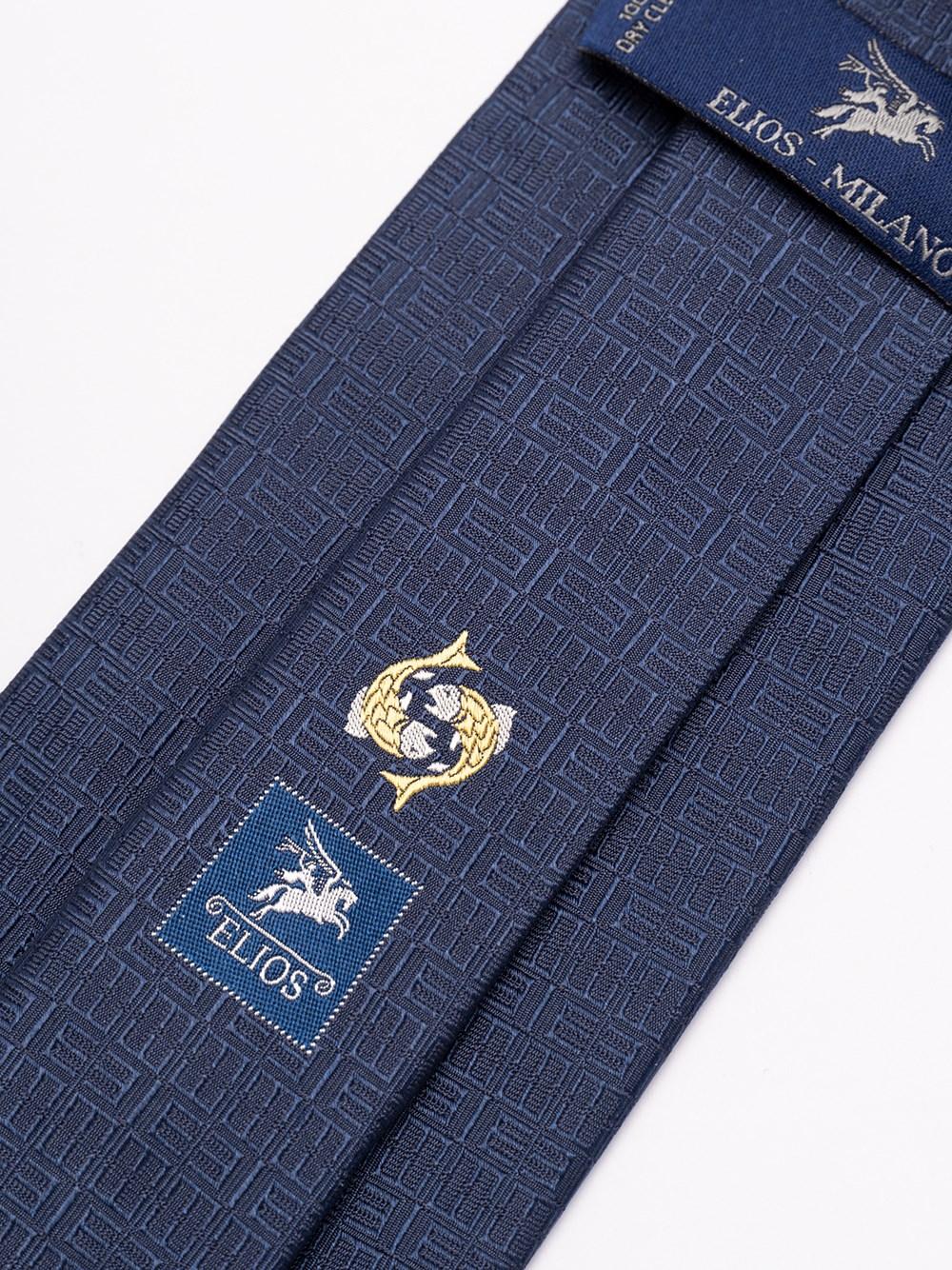 Elios Silk Tie with Zodiac Sign Moda