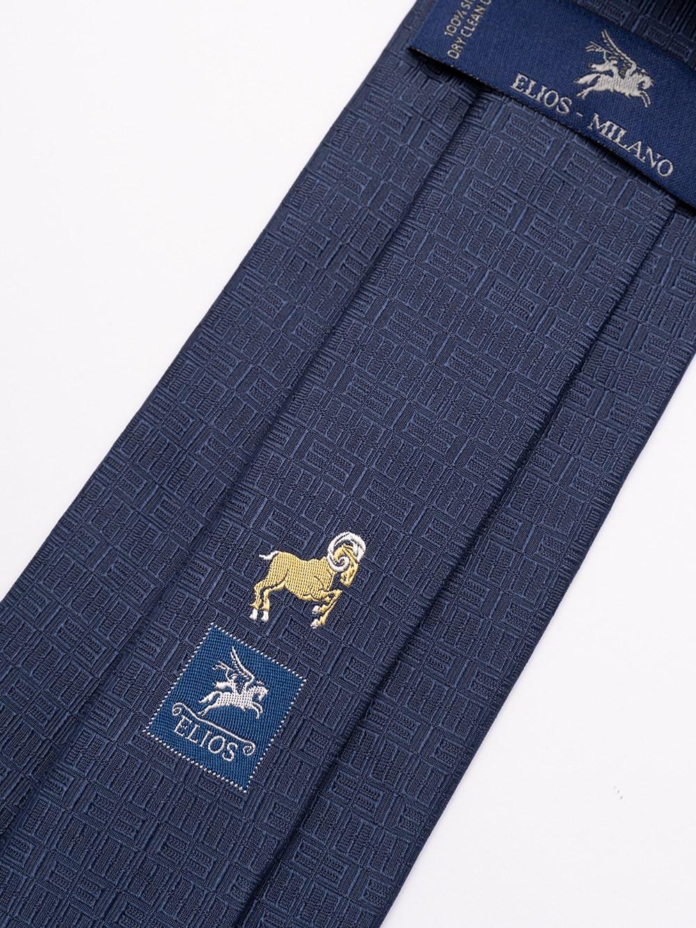 Elios Silk Tie with Zodiac Sign Italy
