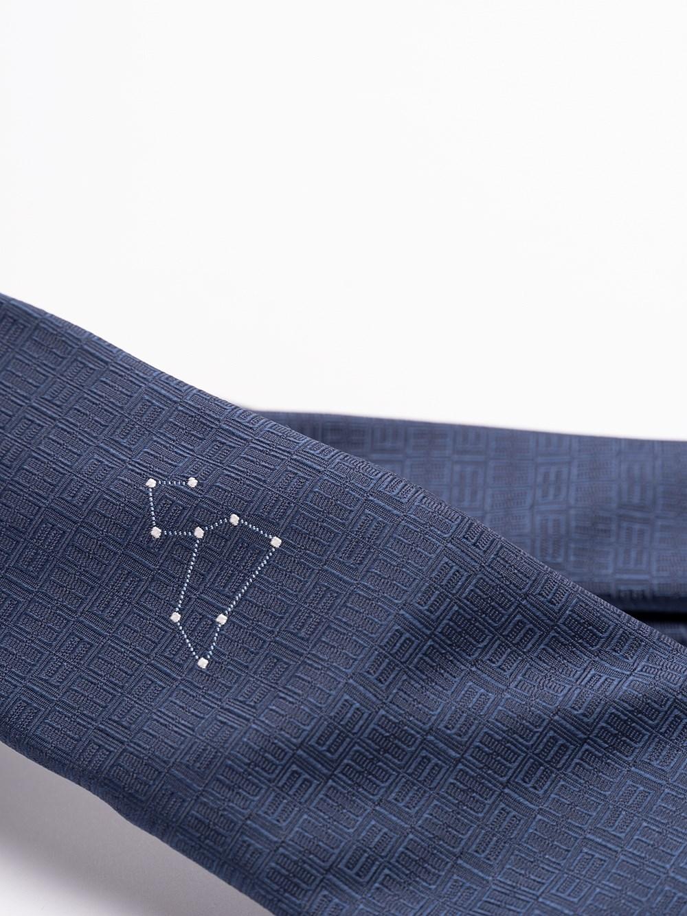 Elios Silk Tie with Zodiac Sign Qualità