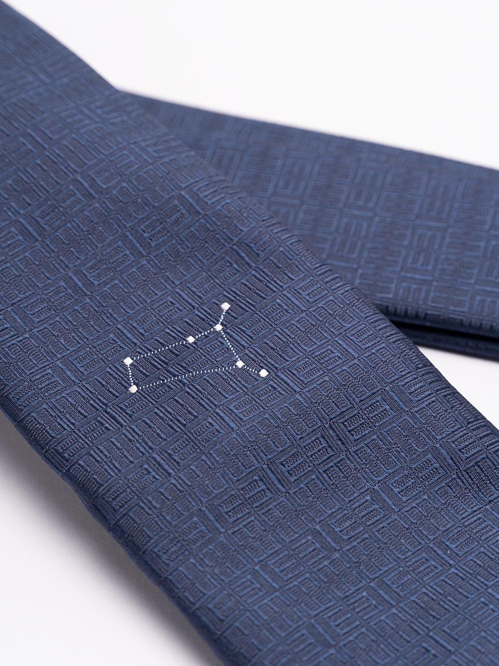 Elios Silk Tie with Zodiac Sign Vendita