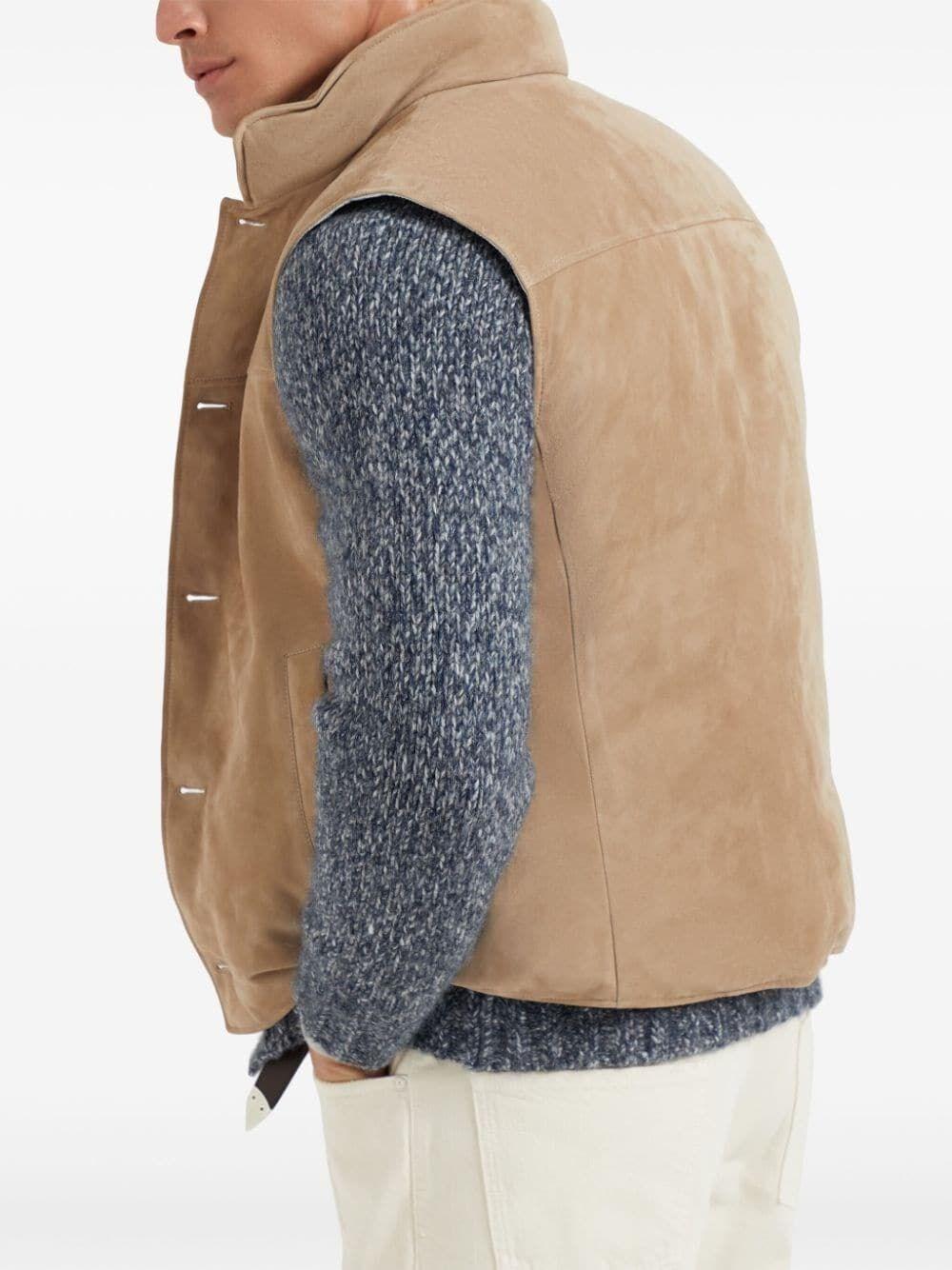 Brunello cucinelli Padded Leather Vest Fino Al -60%