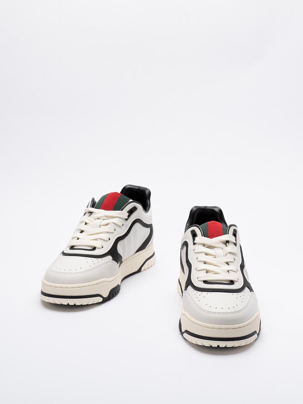 Gucci Leather `Re-Web` Sneakers Fino Al -60%