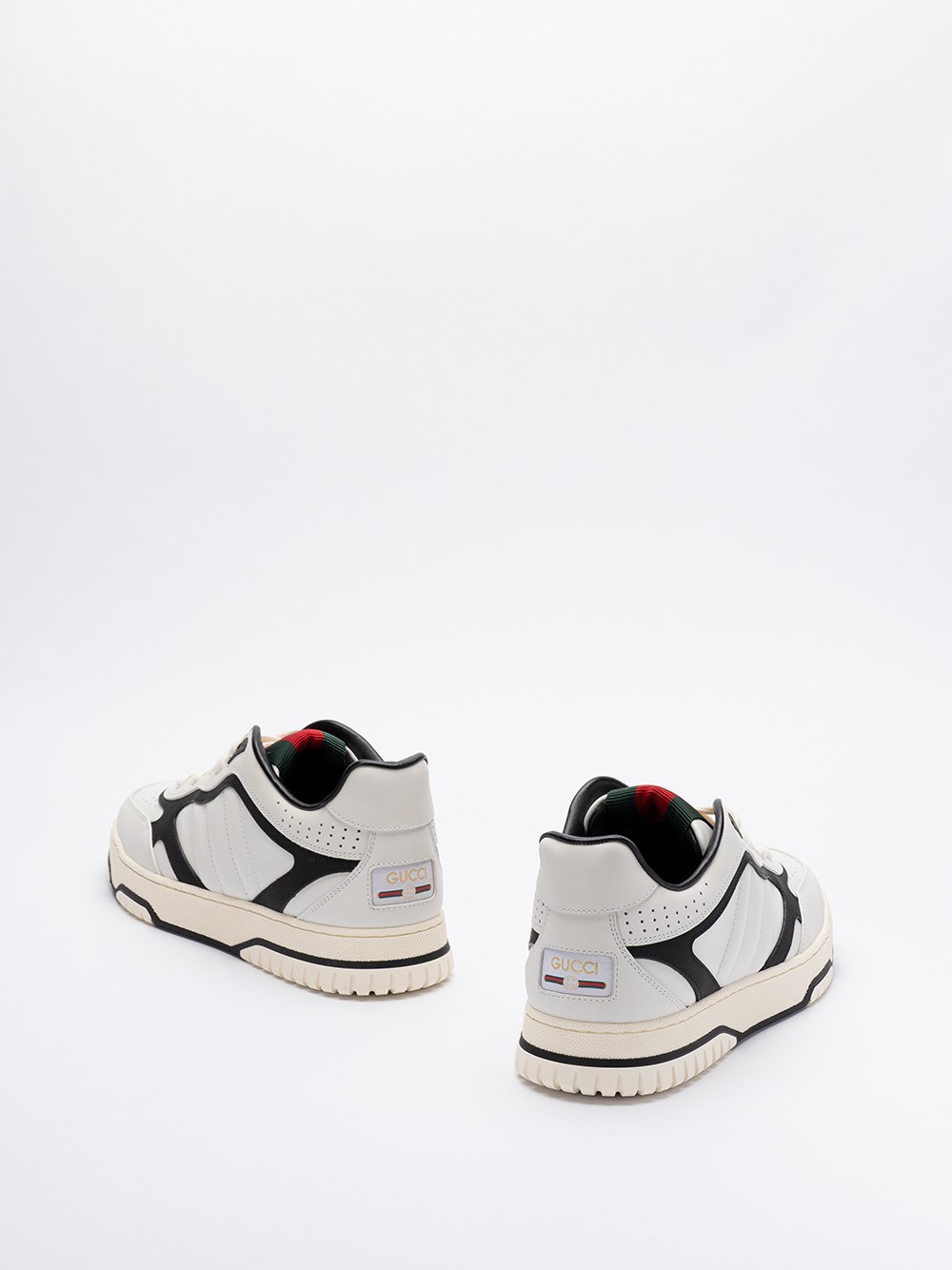 Gucci Leather `Re-Web` Sneakers Fino Al -60%