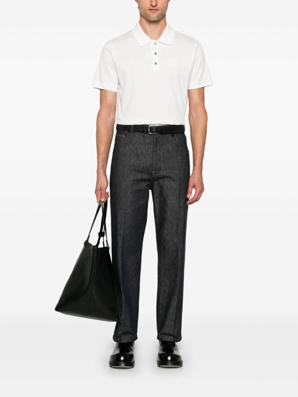Fendi `FF` Embossed Polo Shirt I Più Venduti