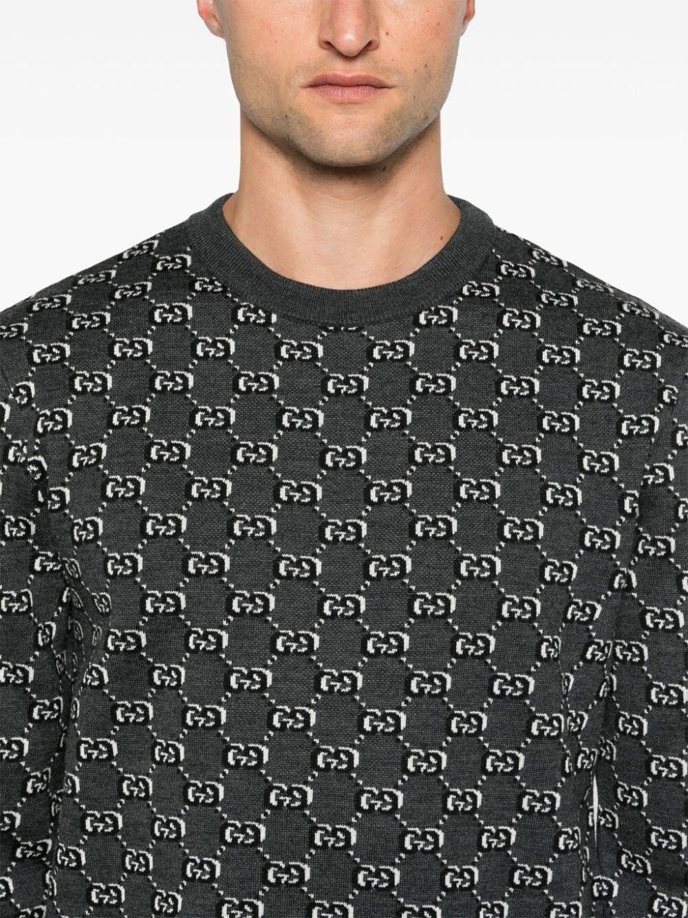 Gucci Long Sleeve Crew-Neck Sweater In Linea
