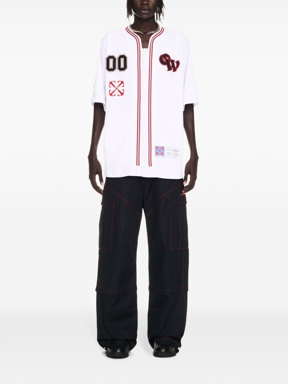 Off white `Gothic Logo Hybr` Baseball Consegna Veloce