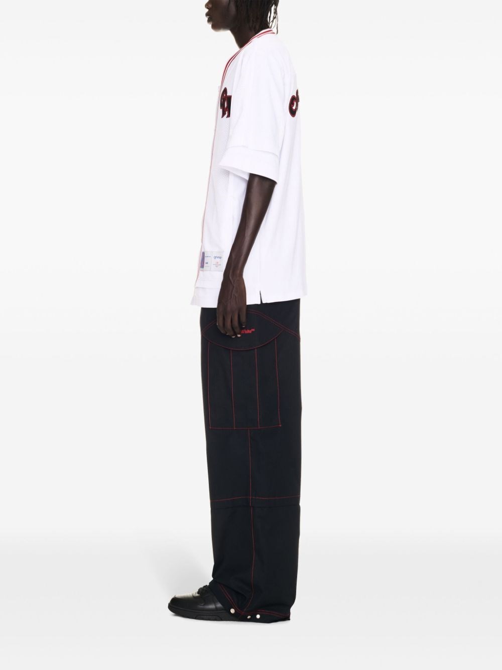 Off white `Gothic Logo Hybr` Baseball Consegna Veloce