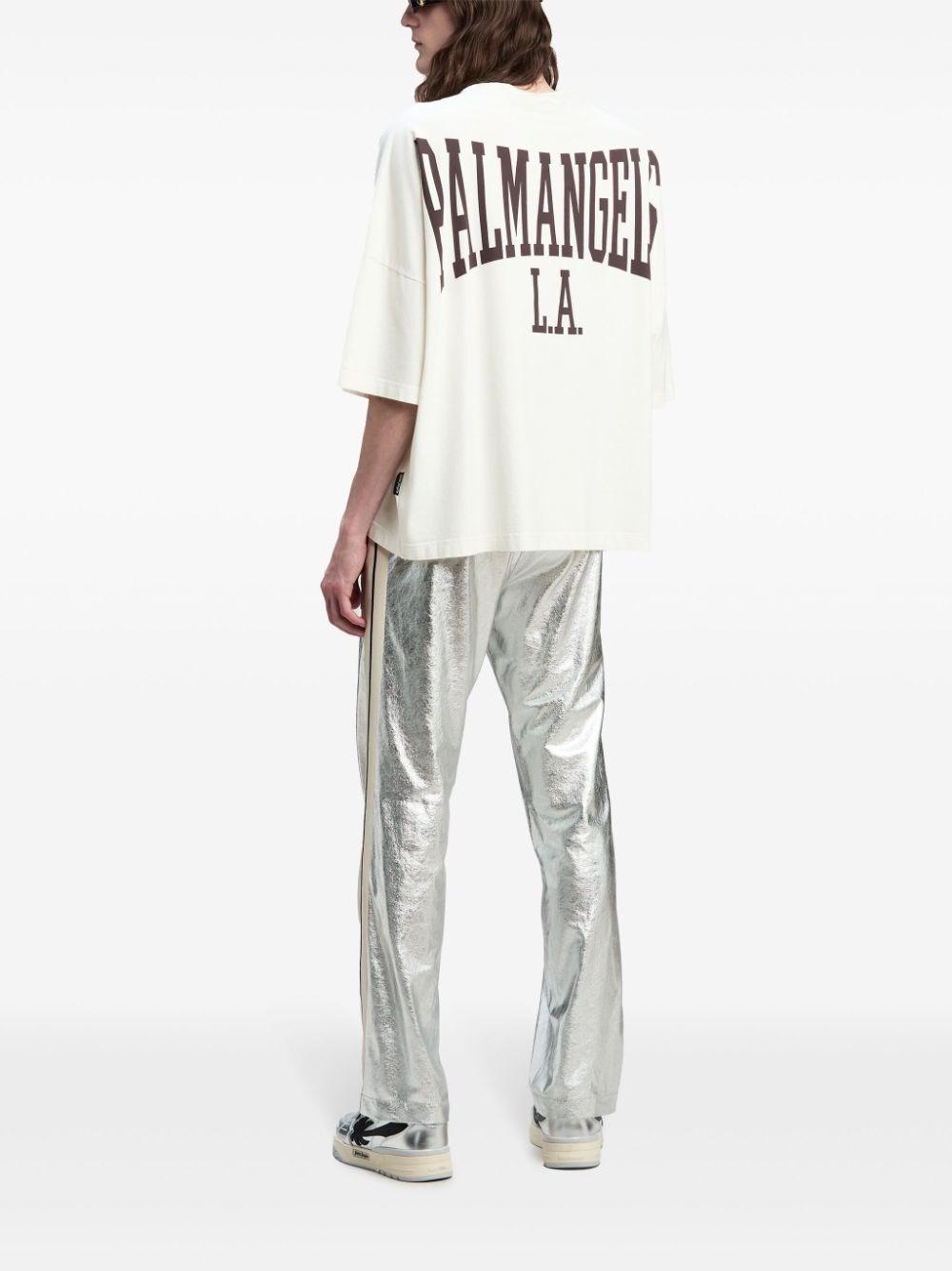 Palm angels `Back College` Oversized T-Shirt In Vendita