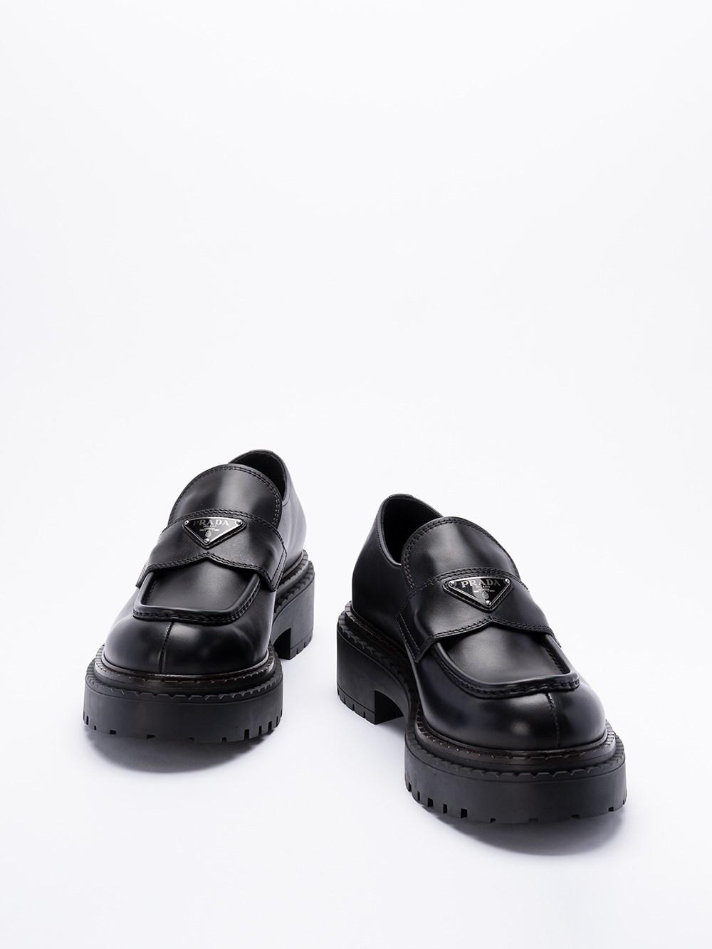 Prada Leather Loafers Comprare a buon mercato