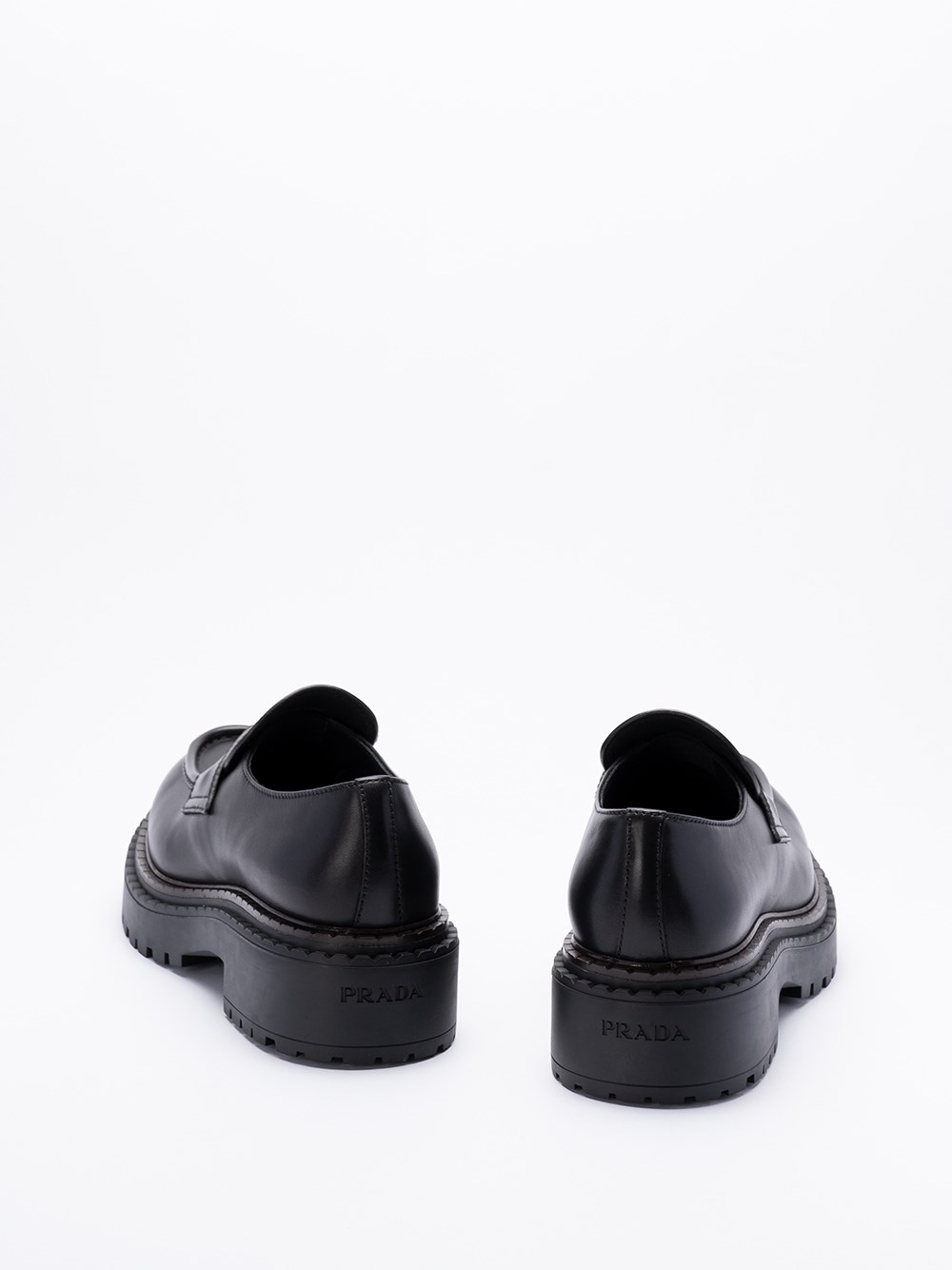 Prada Leather Loafers Comprare a buon mercato