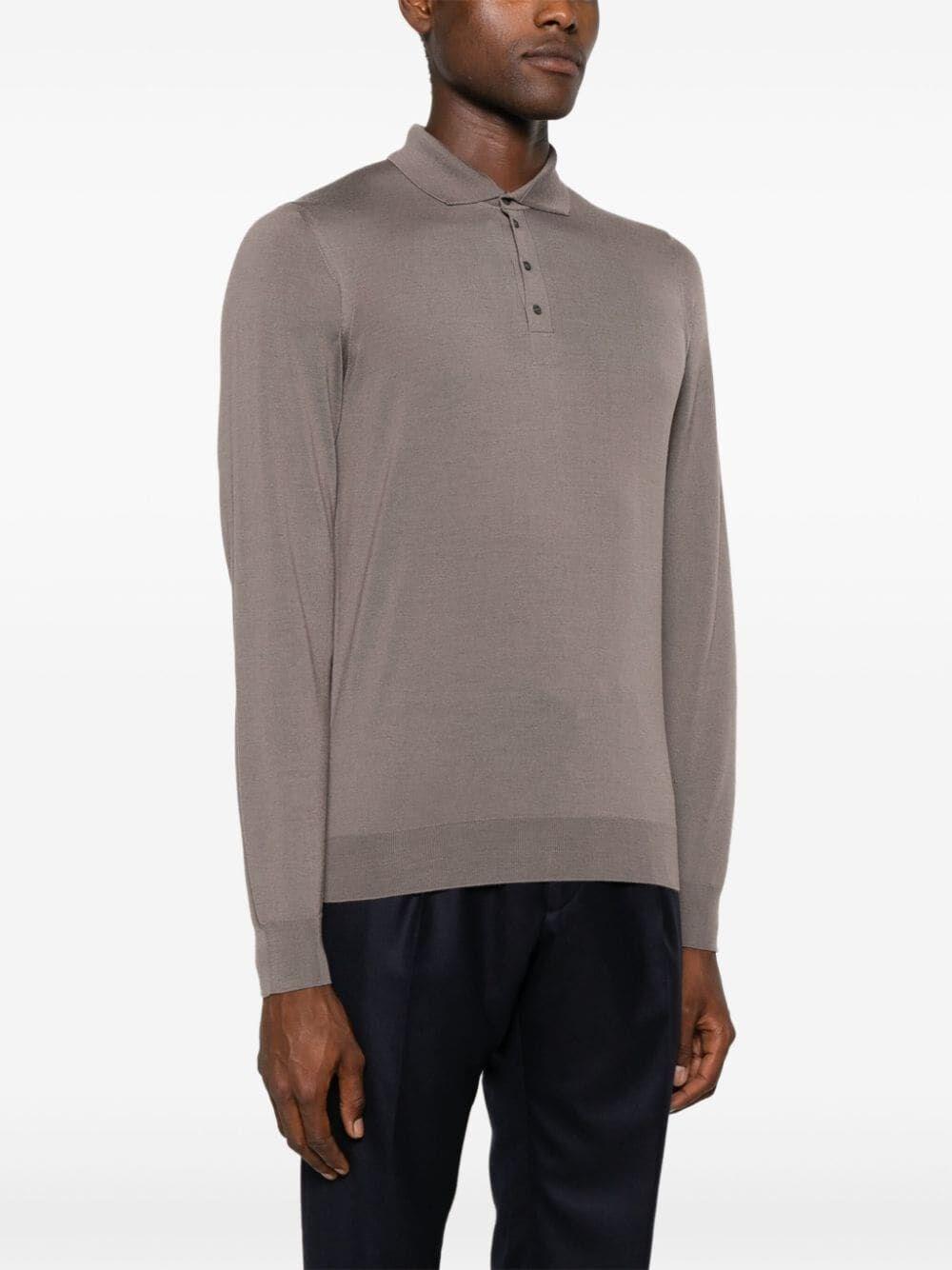 Drumohr Long Sleeve Polo Shirt Sconti VIP