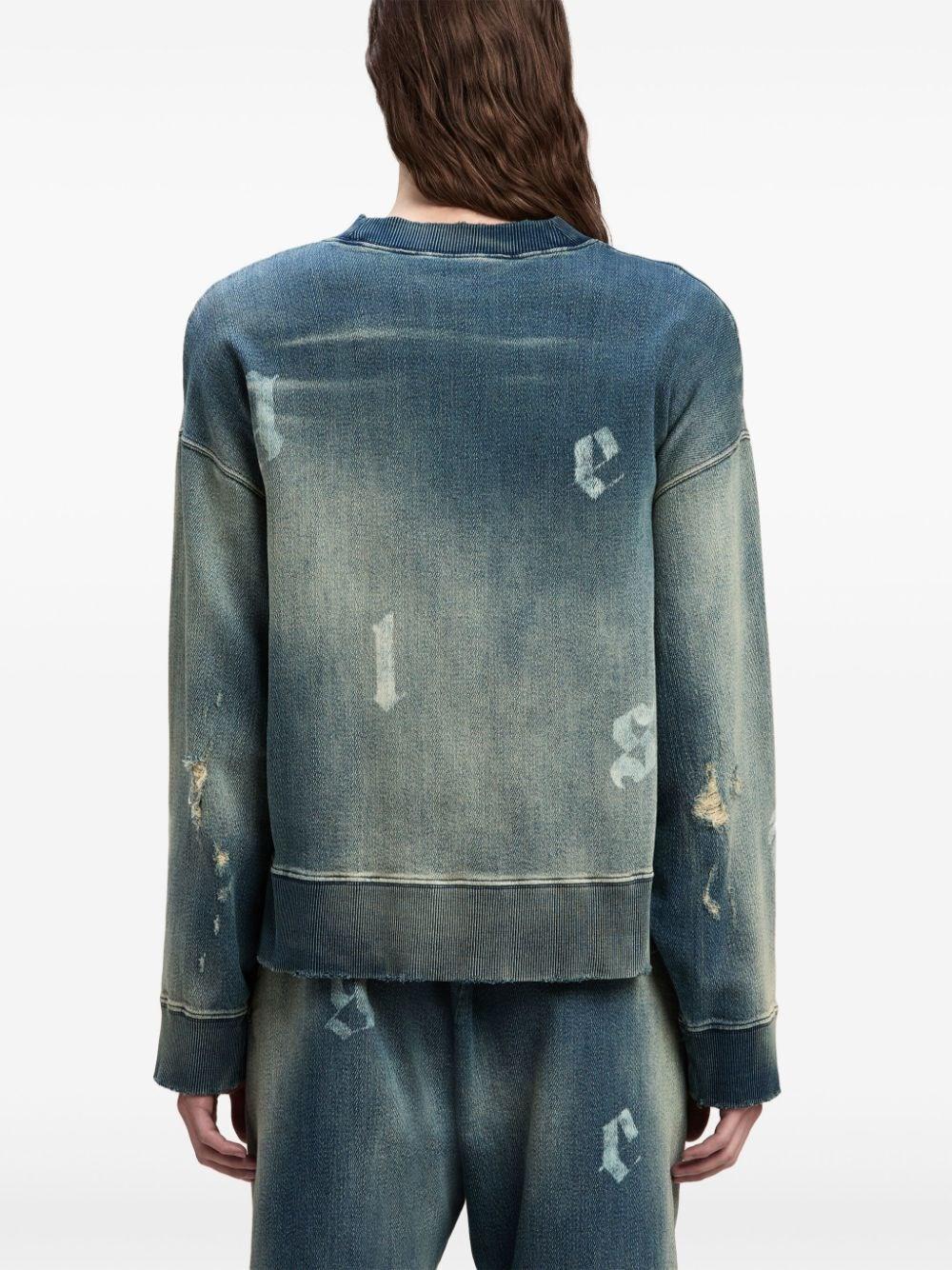Palm angels `Logo Washed` Crew-Neck Sweatshirt In Linea