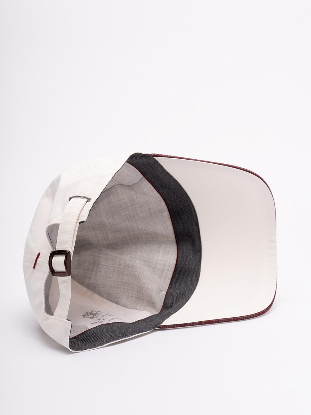 Brunello cucinelli Water-Resistant Baseball Cap With Contrast Details And Embroidered Logo Pezzi Unici