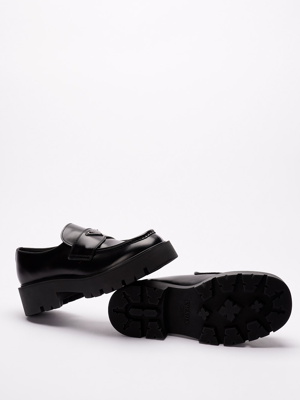 Prada Leather Loafers Offerta speciale