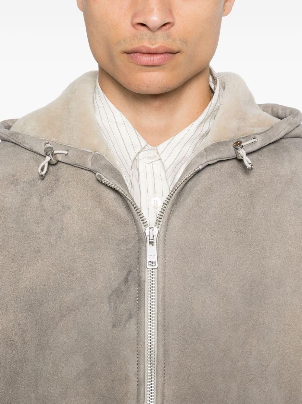 Prada Shearling Hooded Jacket Only for today