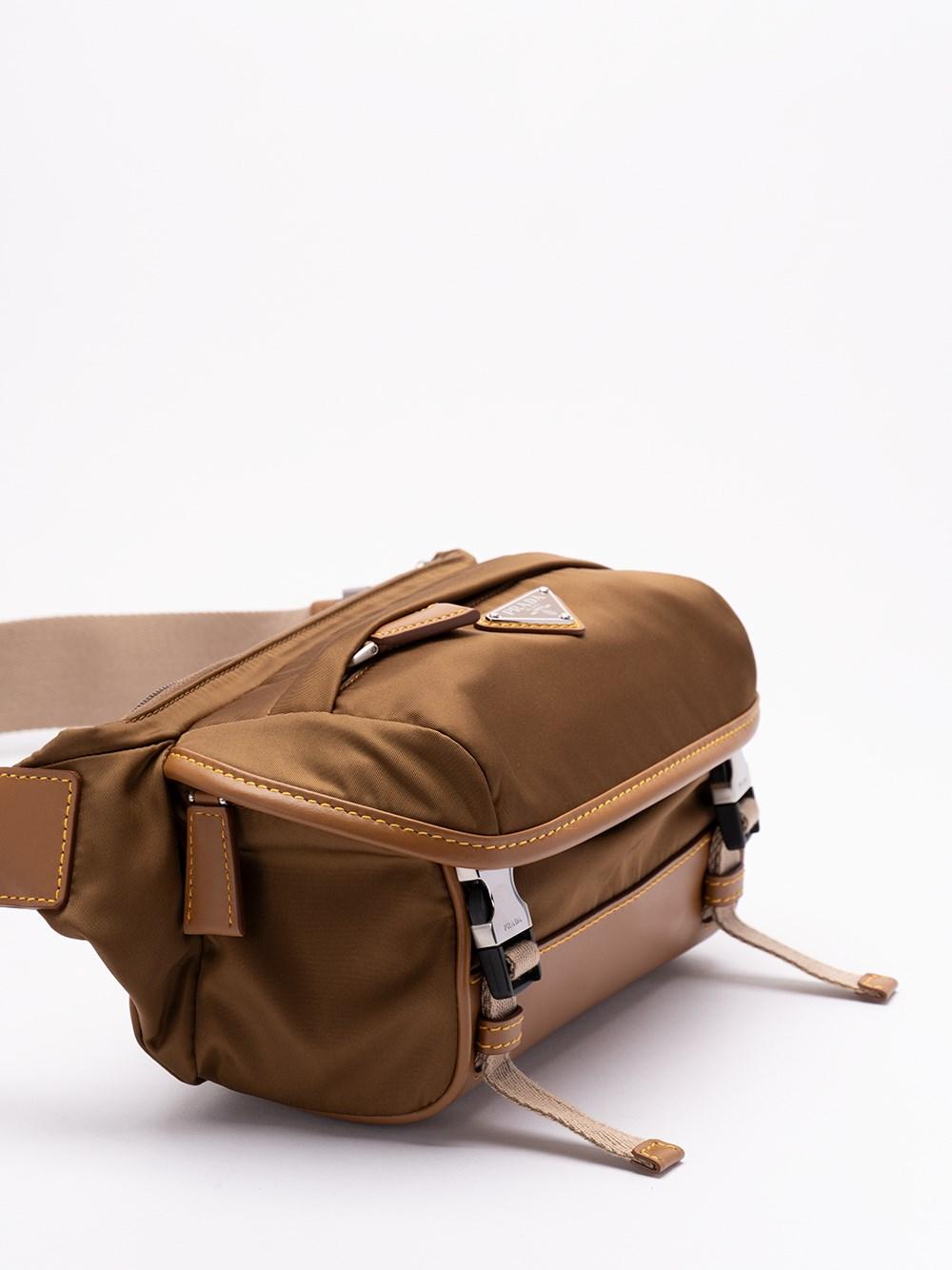 Prada `Re-Nylon` and Leather Shoulder bag Offerta speciale