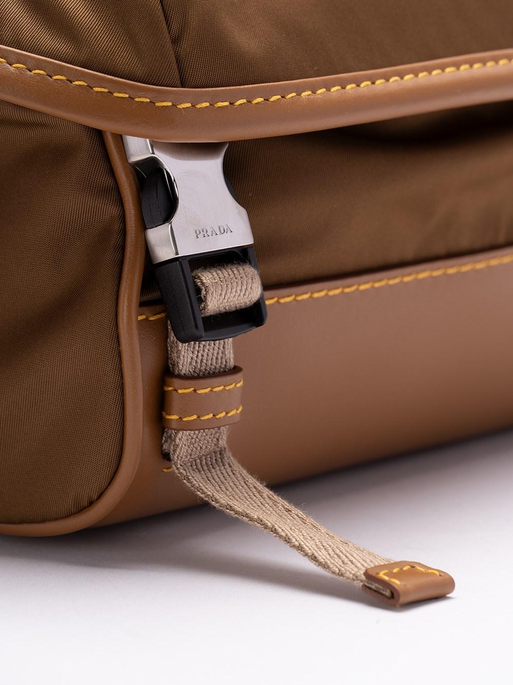 Prada `Re-Nylon` and Leather Shoulder bag Offerta speciale