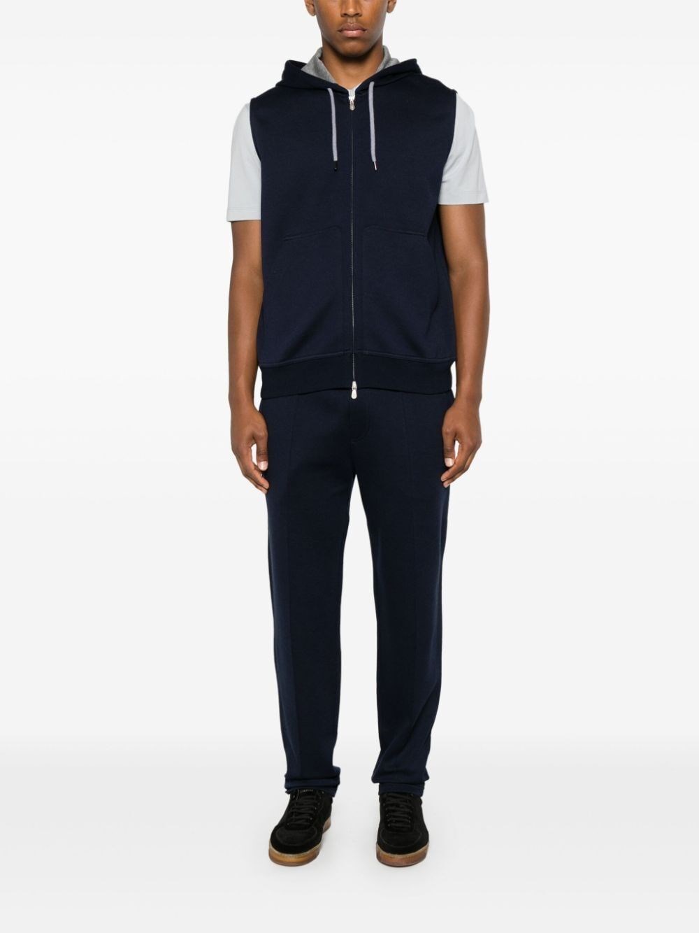Brunello cucinelli Sleeveless Sweatshirt With Zipper And Hood Fino al 55% di sconto