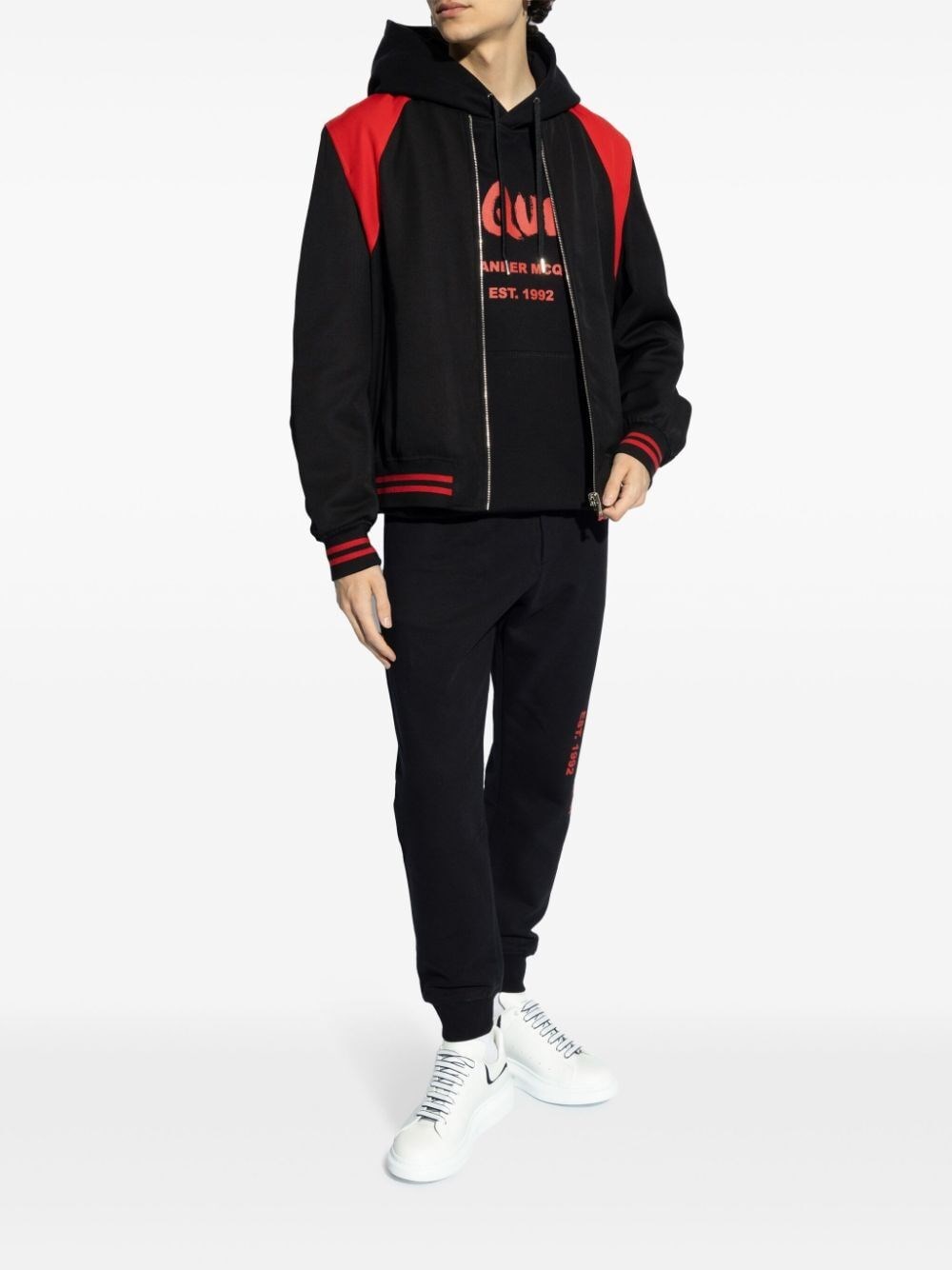 Alexander mcqueen `Graffiti` Print Hoodie Nuovo