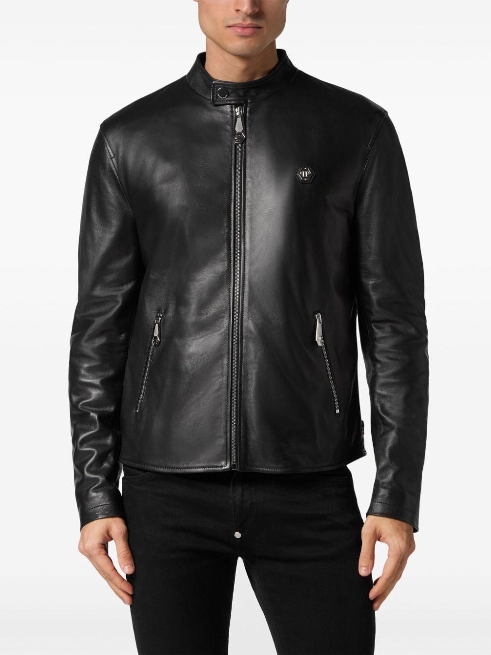 Philipp plein Leather Jacket Economico