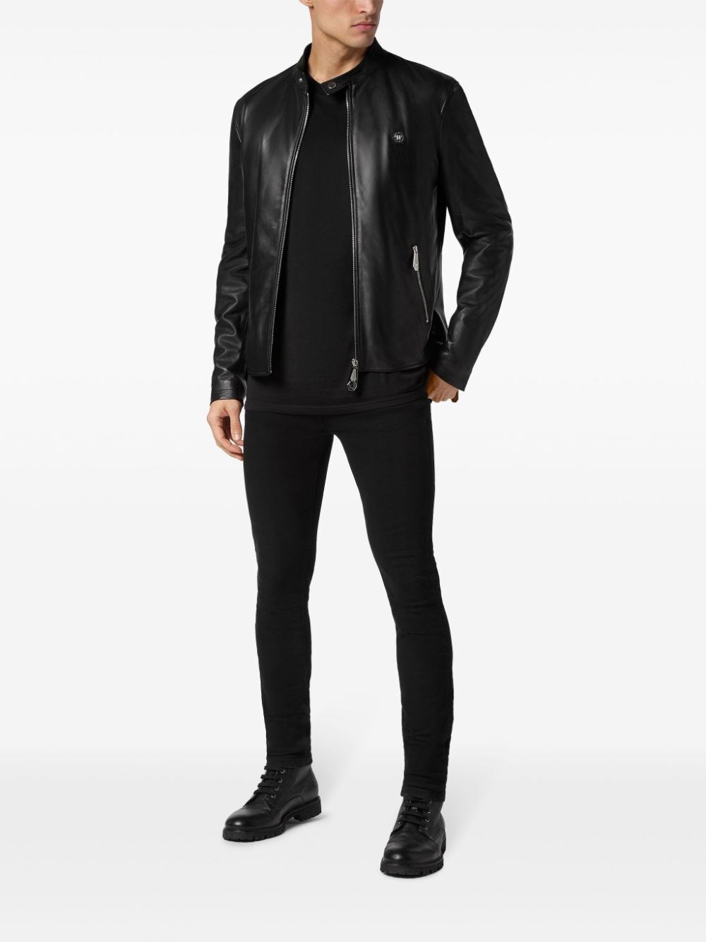 Philipp plein Leather Jacket Economico