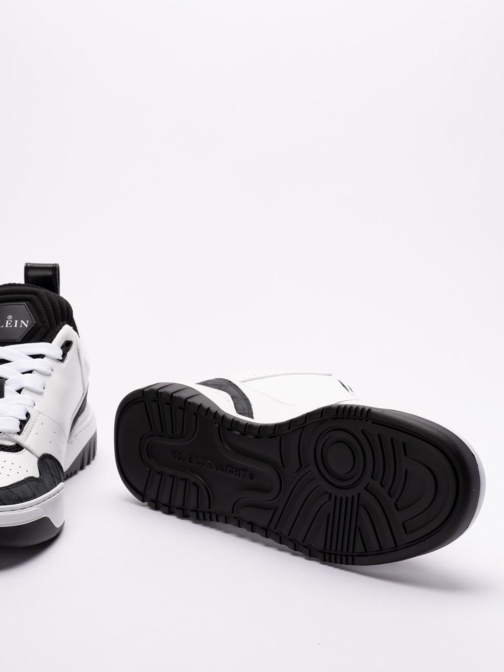 Philipp plein Croco Printed Leather Low-Top Sneakers Outlet